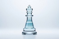 Chess king shape glass minimal white background simplicity chessboard.