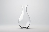 Vase long no color transparent glass porcelain white.