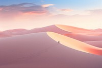  The white dunes at sunset on the desert nature outdoors sky. AI generated Image by rawpixel.