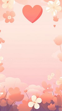 Flowers and hearts abstract tranquility backgrounds.