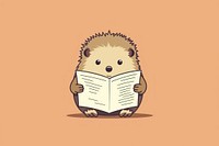Hedgehog reading animal mammal.