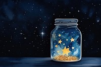  Star space jar constellation. AI generated Image by rawpixel.