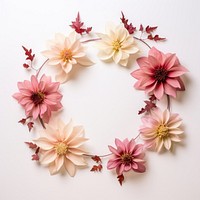  Wreath flower dahlia petal. AI generated Image by rawpixel.