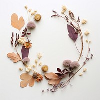  Real Pressed Flowers flower wreath celebration. AI generated Image by rawpixel.
