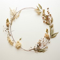  Real pressed foliage flower wreath plant. AI generated Image by rawpixel.