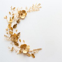  Real pressed gold glitter flowers wreath plant accessories. AI generated Image by rawpixel.
