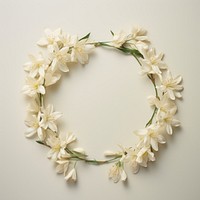  Real pressed tuberose flowers wreath petal plant. AI generated Image by rawpixel.