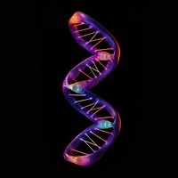 A DNA synmbol purple black background accessories.