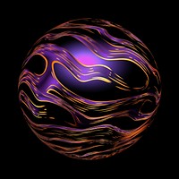 A globe sphere purple night.