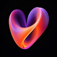 A heart shape technology purple single object.