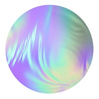 A holography disc backgrounds sphere white background.