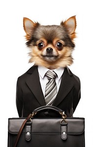 Dog briefcase mammal animal.