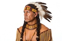 Native american tribe adult white background. AI generated Image by rawpixel.