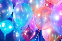  Neon light ballon party background backgrounds balloon illuminated. AI generated Image by rawpixel.