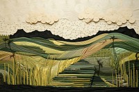 Corn field landscpe hill landscape painting art.