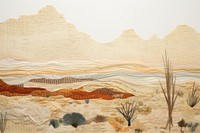 Desert landscape drawing sketch.