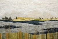 Lake on heaven landscape painting quilt.