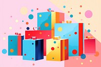  Gift boxes abstract celebration anniversary. 