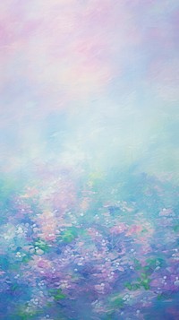 Forest and flowers painting abstract outdoors.