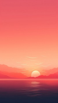  Beautiful sunset wallpaper outdoors horizon nature. AI generated Image by rawpixel.
