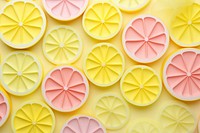 Pastel 3d lemon pattern paper food.