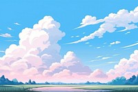 Blue sky landscape backgrounds panoramic.