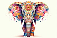 Elephant pattern mammal animal. AI generated Image by rawpixel.