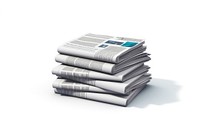 Newspaper icons white background publication technology.