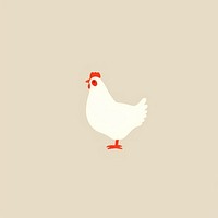 Illustration of a simple chicken poultry animal bird.