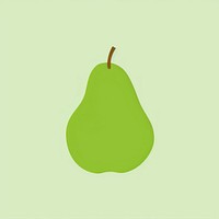 Illustration of a simple green pear fruit plant food.