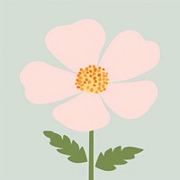 Illustration of a simple flower blossom petal plant.