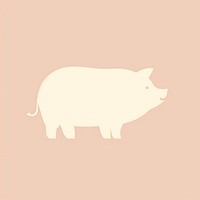 Illustration of a simple pig animal mammal wildlife.
