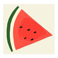 Illustration of a simple watermelon fruit plant food.