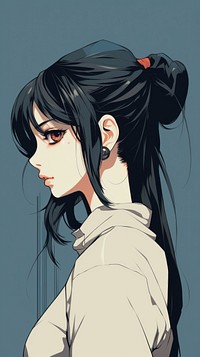  Female japanese manga character adult anime publication. AI generated Image by rawpixel.
