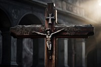 Church chistian cross crucifix symbol representation.