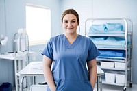 A plus size woman staff standing working adult. AI generated Image by rawpixel.