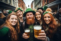 Saint patrick day celebration laughing people adult. AI generated Image by rawpixel.