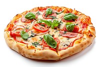 Pizza food white background mozzarella.