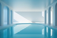 Pool architecture tranquility reflection.