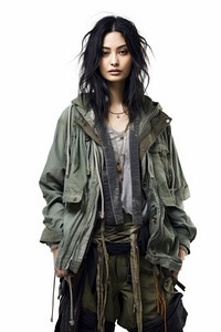 Asian woman costume fashion jacket.
