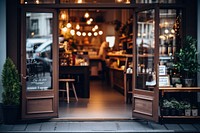 Small business door restaurant cafe. AI generated Image by rawpixel.