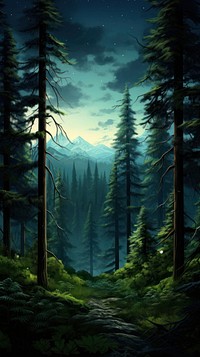  Nature forest nature wilderness. AI generated Image by rawpixel.