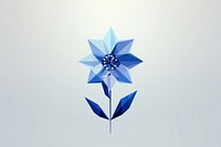 Blue flower art origami blue.