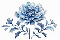 Blue flower pattern dahlia plant.