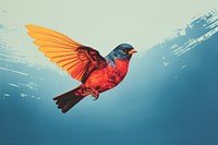  Art painting an illustration of bird animal flying beak. AI generated Image by rawpixel.