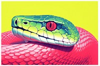  Art painting an illustration of snake reptile animal cartoon. AI generated Image by rawpixel.