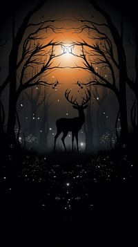  Nature silhouette nature astronomy. AI generated Image by rawpixel.