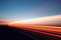 A white light line glowing sunset sky outdoors. AI generated Image by rawpixel.