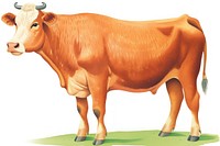 A chubby Dairy cattle livestock mammal animal.