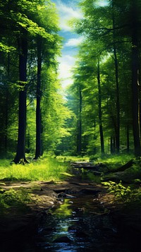  Nature nature forest wilderness. AI generated Image by rawpixel.